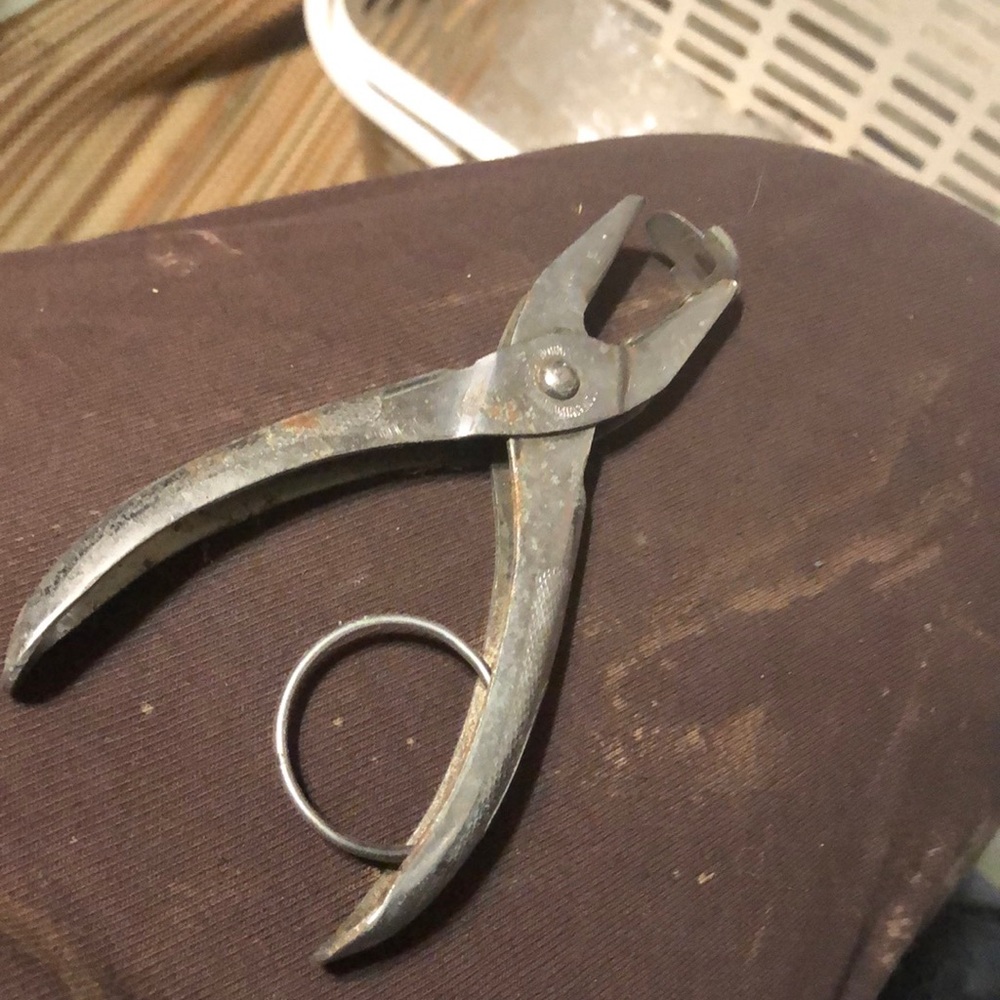 Vintage leather punch